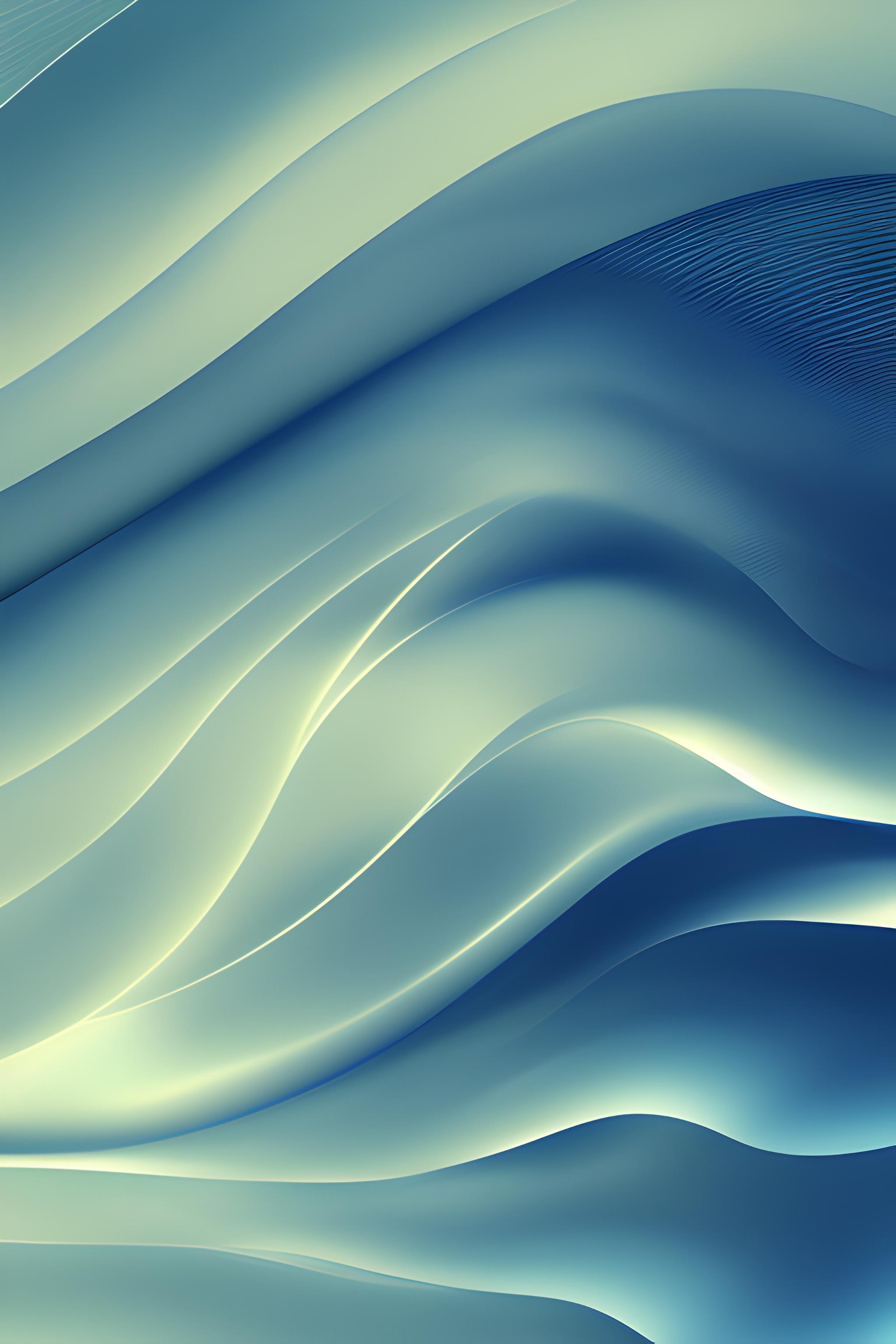 Apple style abstract waves, minimalist, silk texture